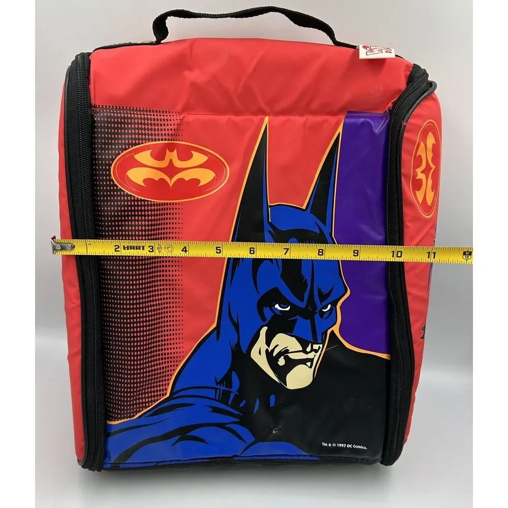 Vintage Batman Wiz too! 1990's Junior Locker Bag  Backpack Bookbag Carrying Case